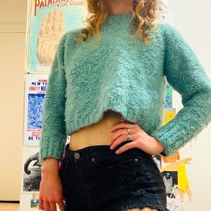 Cropped Knit Sweater